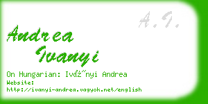 andrea ivanyi business card